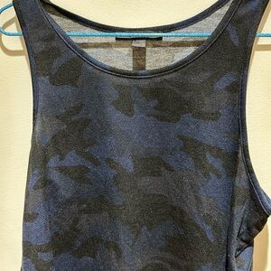 Midnight Bakery black and blue camo sleep set. Shorts and tank top.